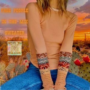 FREE PEOPLE IN THE MIX CUFF TOP IN DESSERT COMBO